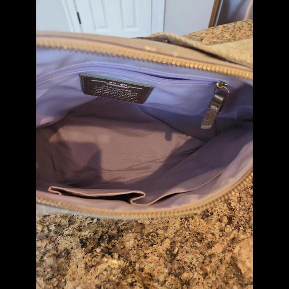 Coach Lurex New York Script Holiday Limited Edition Hobo F17472 - Picture 7 of 14